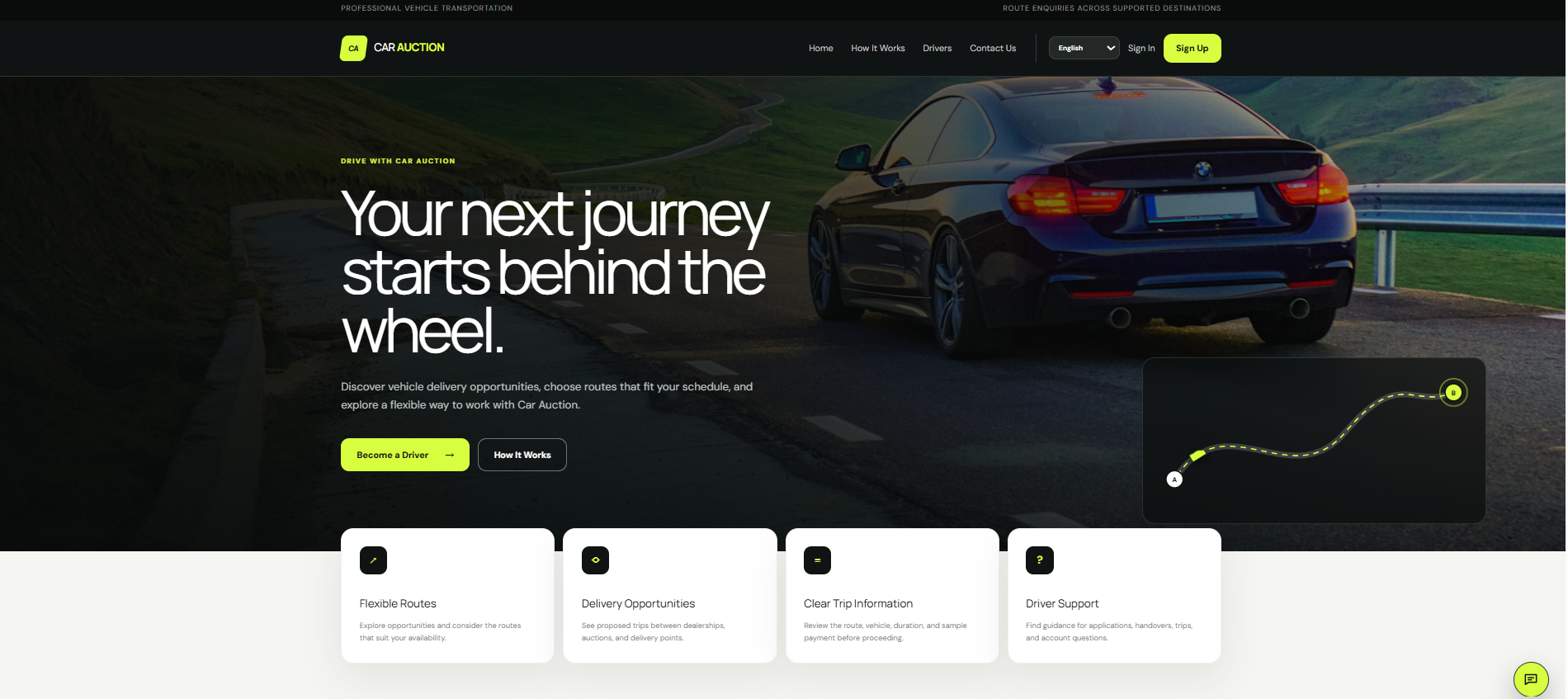 Car Auction — Professional Vehicle Transportation Platform